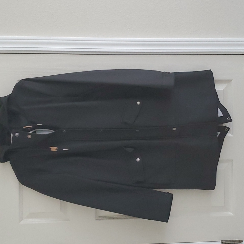 Levis Hooded Rubbersized faux Leather rain Jacket